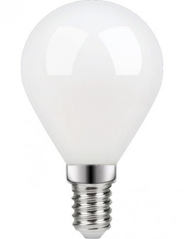 Ampoule led sphérique E14 2700K blanc chaud 420lm 5W opale 360° dimmable