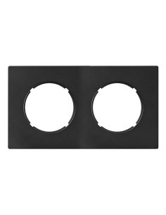 PLAQUE 2 POSTES NOIR MAT...
