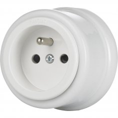 PRISE 2P+T BLANC PORCELAINE...